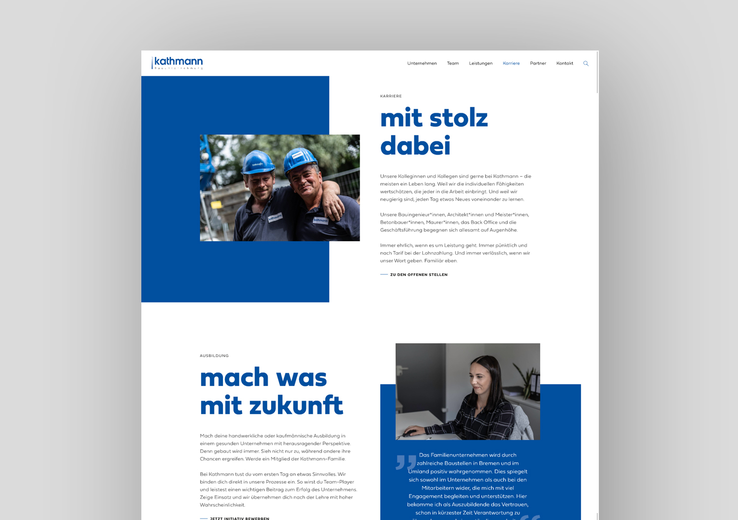 oui. studios – oui. studios – Kreativagentur - Kathmann Bauunternehmung: Website