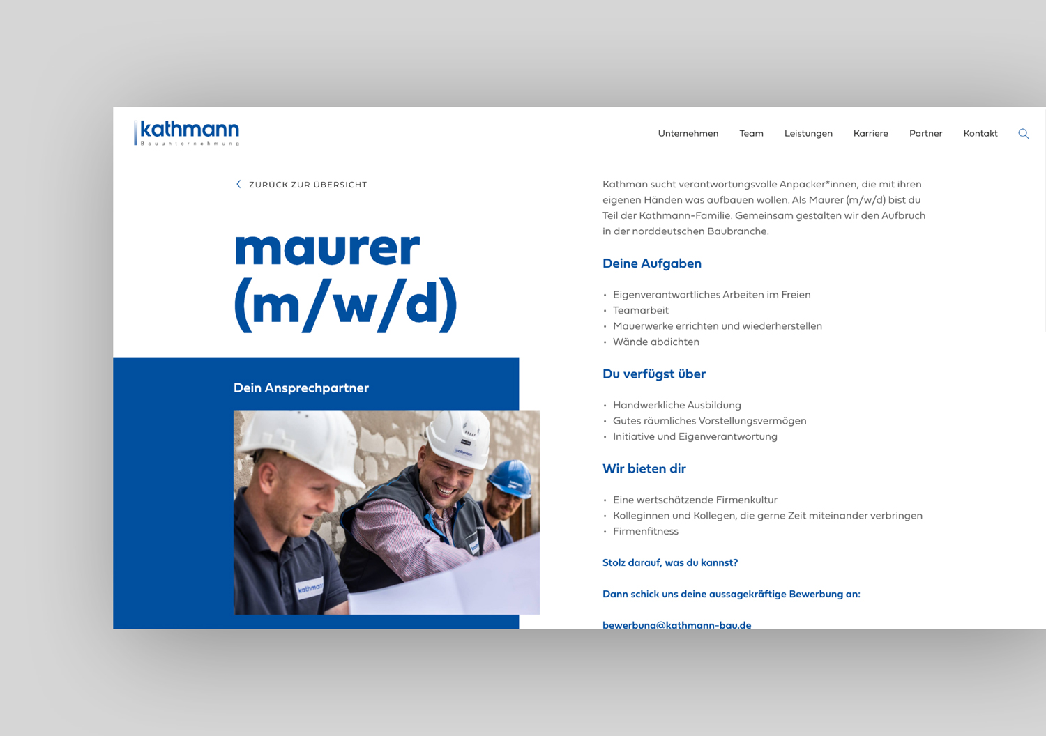 oui. studios – oui. studios – Kreativagentur - Kathmann Bauunternehmung: Website