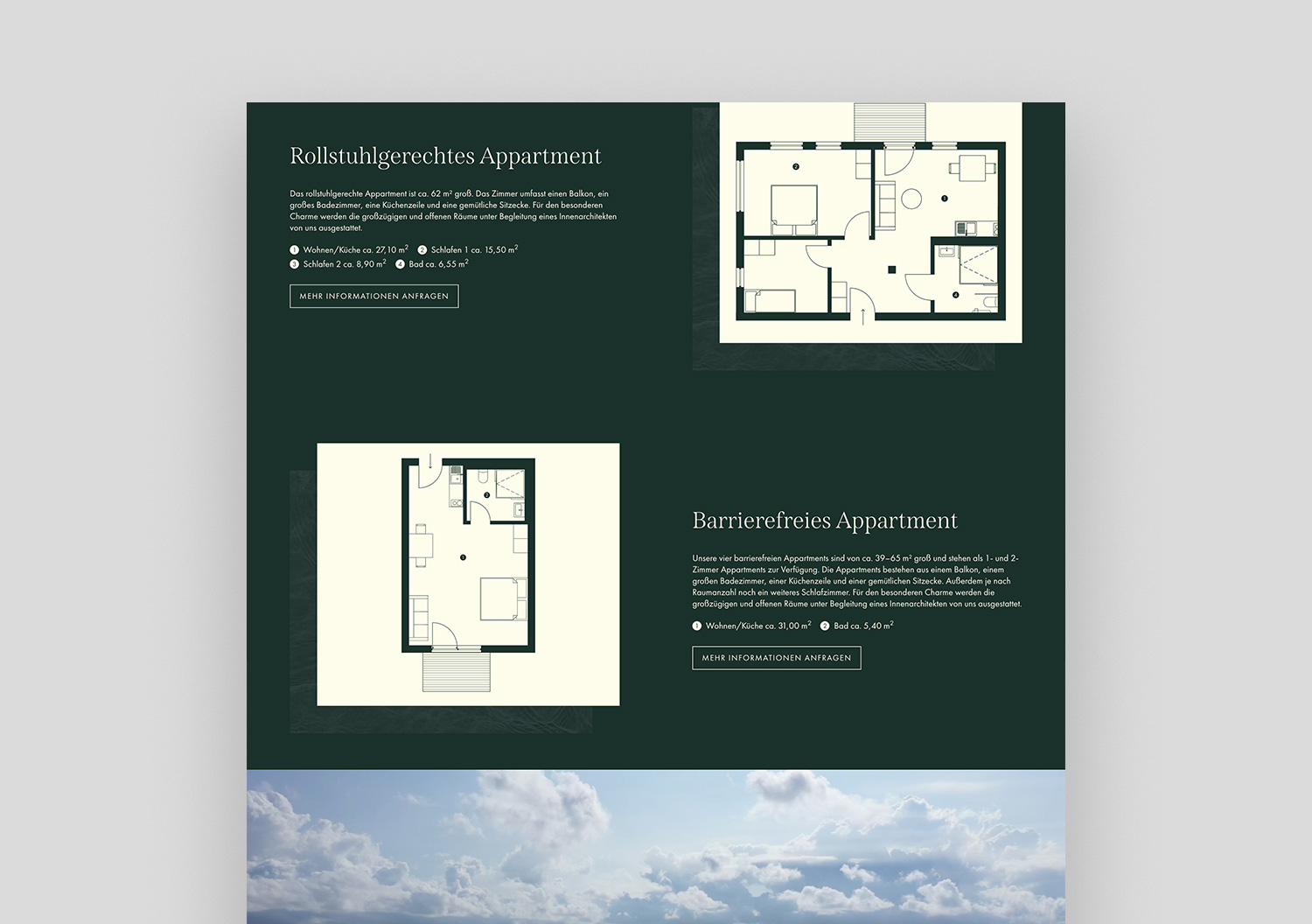 oui. studios – Überwasser Appartments - Website