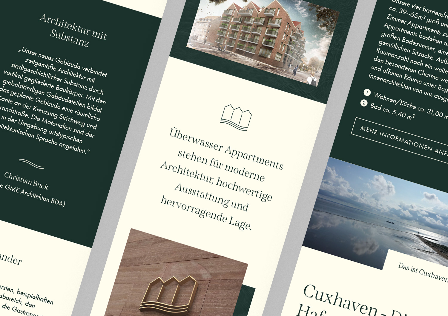 oui. studios – Überwasser Appartments - Mobile Webdesign